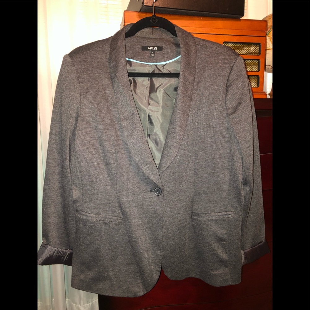 Apt. 9 🦋 Gray Blazer Misses Sz XL